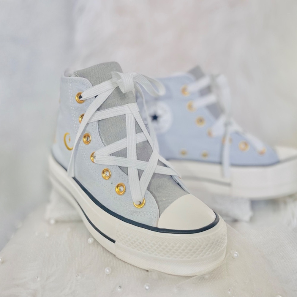Custom Chuck Taylor All Star Lift Platform, Converse, Fits Women’s Size 5.5 & 6 - Picture 3 of 5